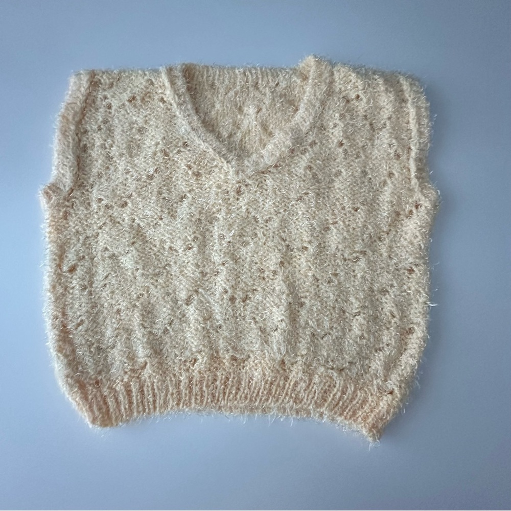 Cozy Cream Women's Sweater Vest 3-4T